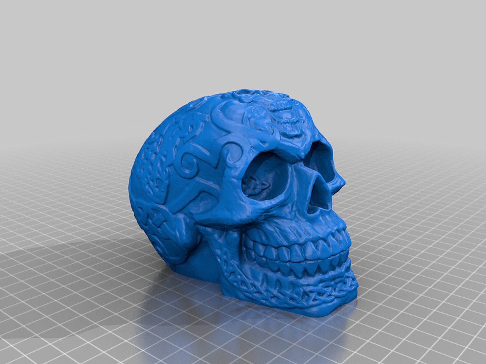 Celtic Skull (Hollow) – 3D Baskı Modeli
