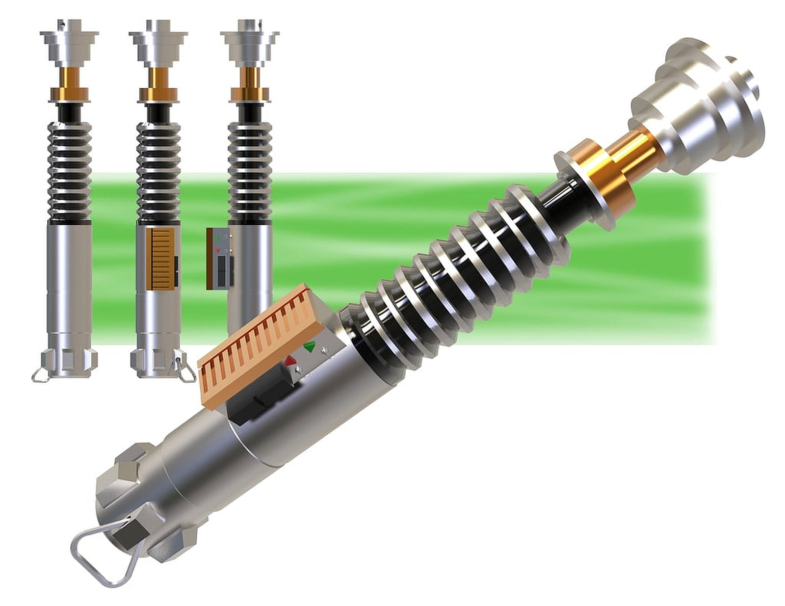 Luke Skywalker's Lightsaber (Episode VI) – 3D Baskı Modeli