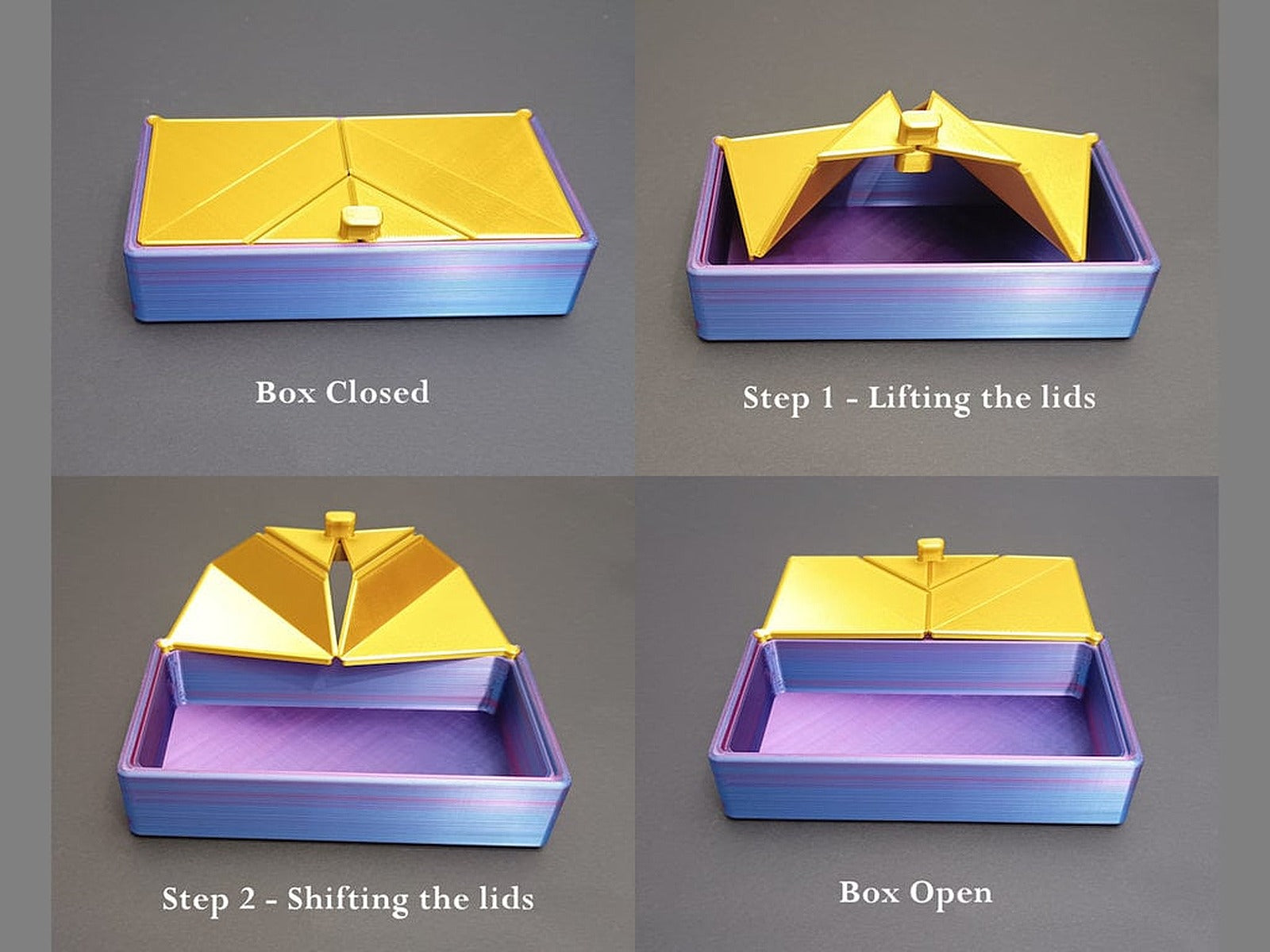 Luxurious kutu/düzenleyici kutu/düzenleyici with Origami Folding Lid(s) – 3D Baskı Modeli