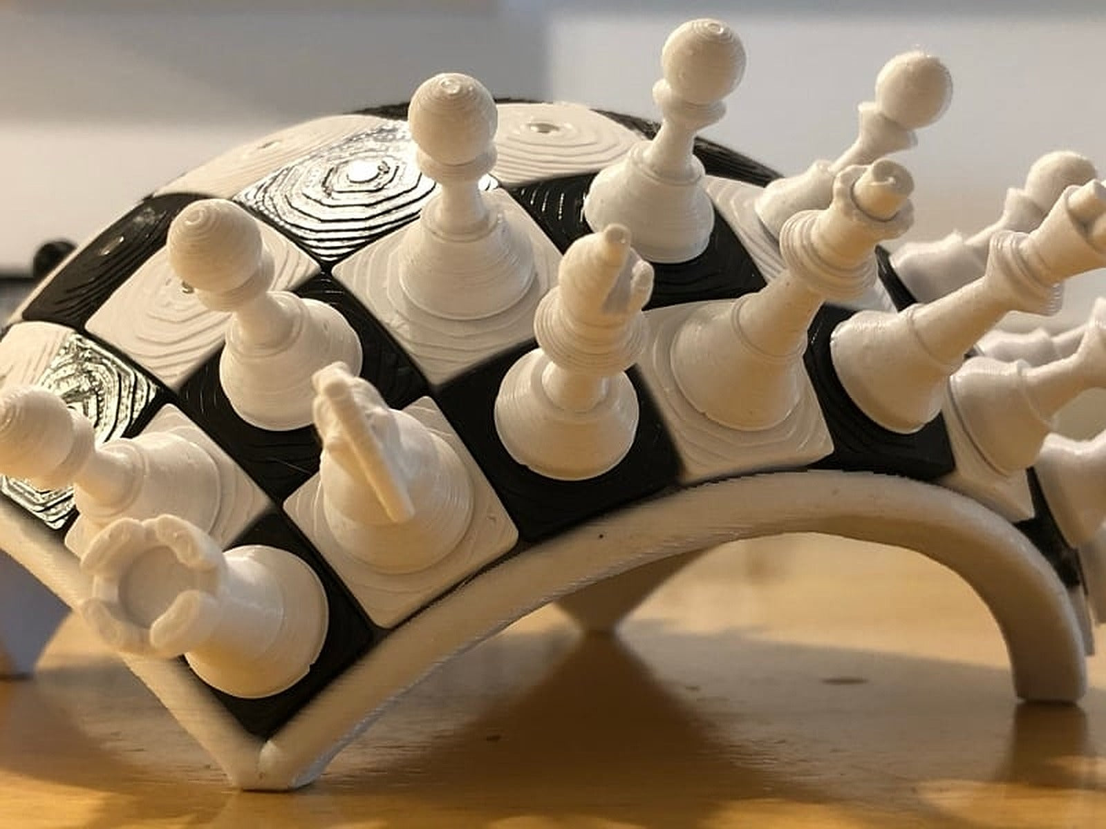 Non-Euclidean Chess Board (Sphere) – 3D Baskı Modeli