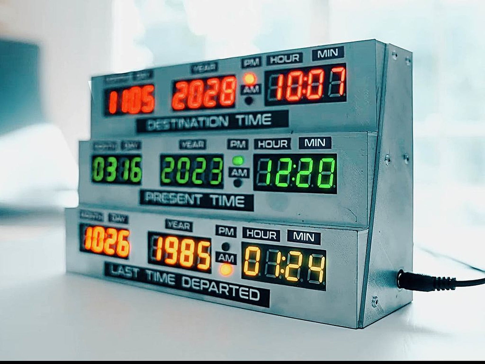 Delorean clock - Back to the future style – 3D Baskı Modeli
