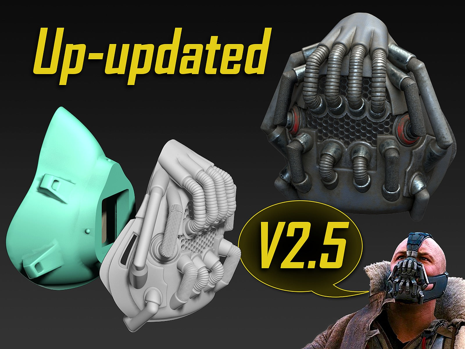 COVID-19 Mask Cap, Bane Edition – 3D Baskı Modeli