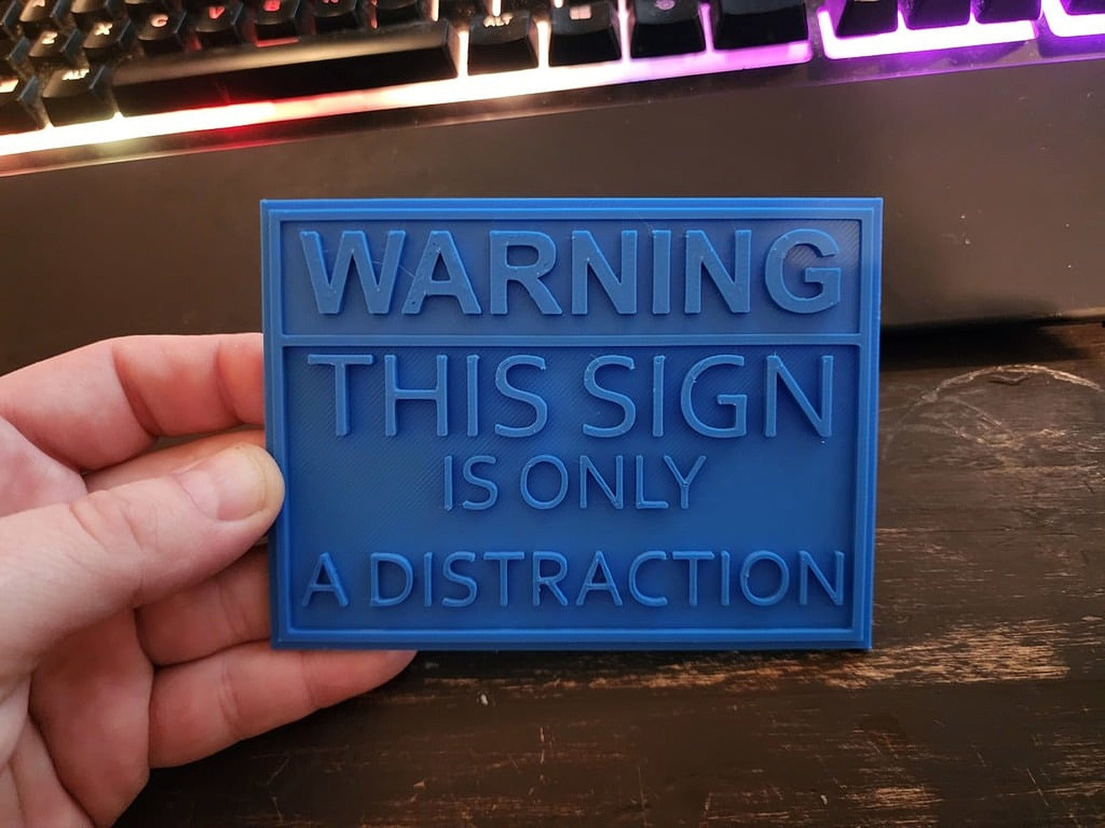 Warning Sign - This Sign is only a Distraction – 3D Baskı Modeli
