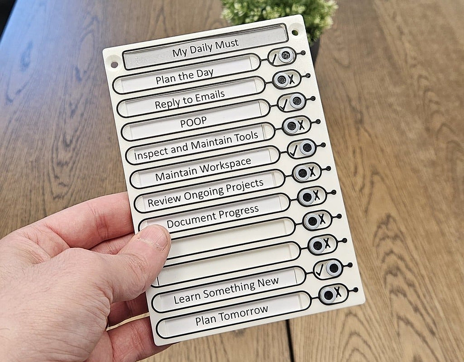 Checklist Board - printed in place – 3D Baskı Modeli