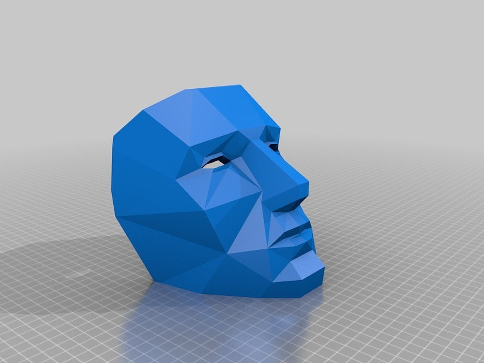 Low Polygon Mask - Replicator Printable – 3D Baskı Modeli