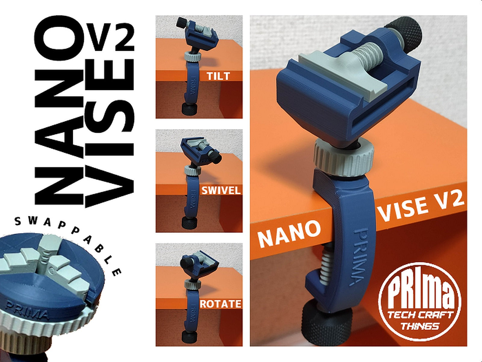 Nano Vise (V2) by PRIma – 3D Baskı Modeli