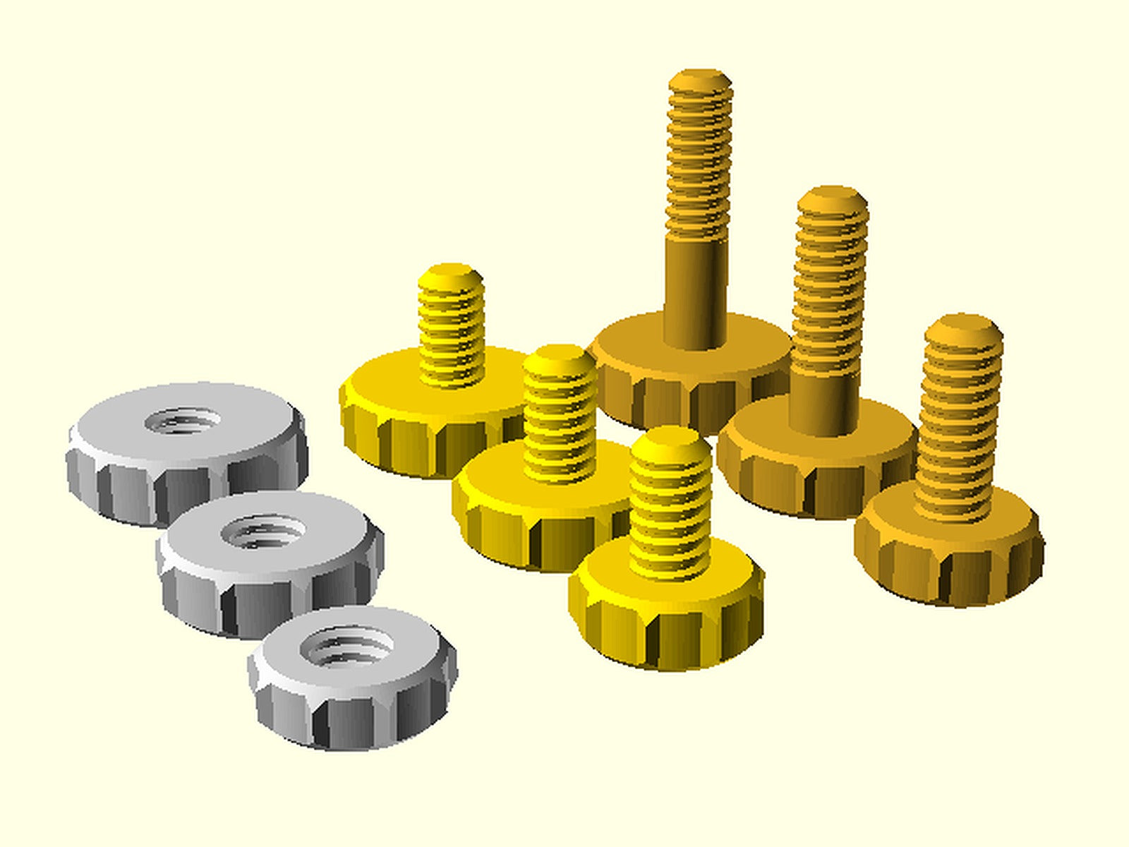 Camera screws & nuts library – 3D Baskı Modeli