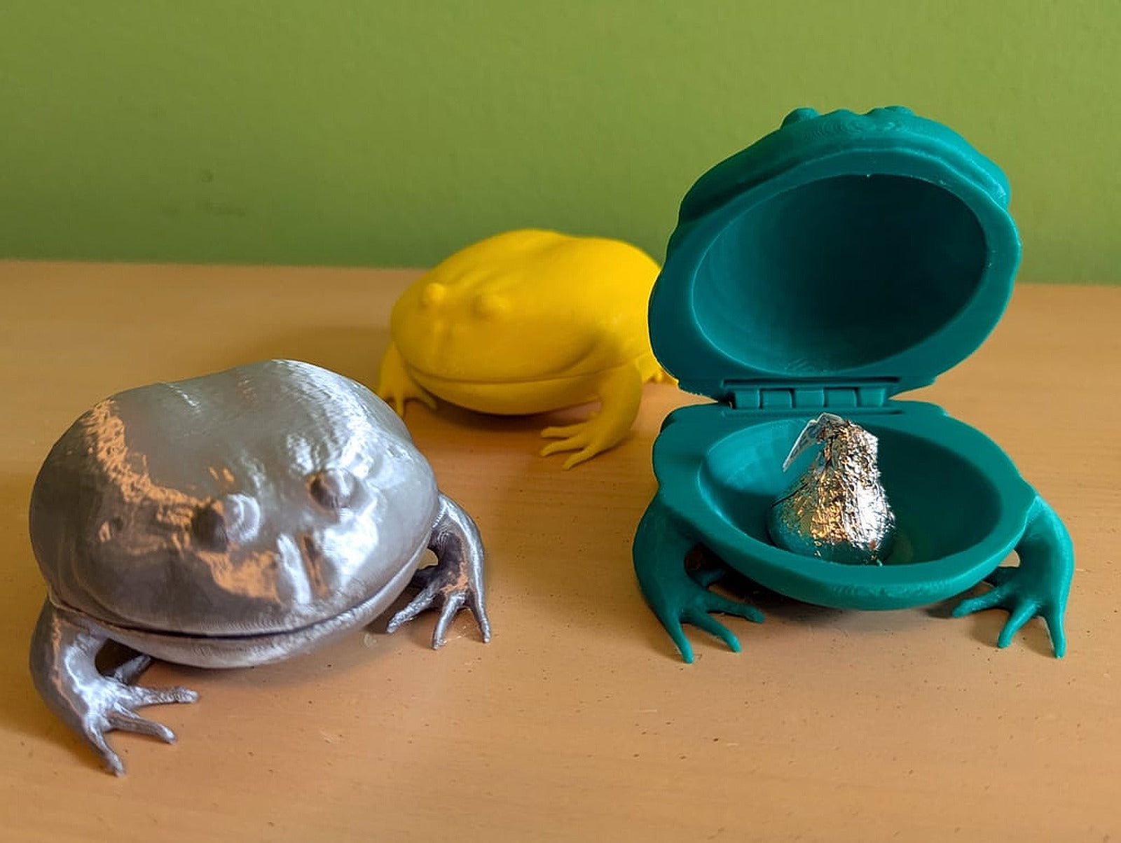 Frog Shaped Hinged Trinket kutu/düzenleyici (3) Sizes – 3D Baskı Modeli