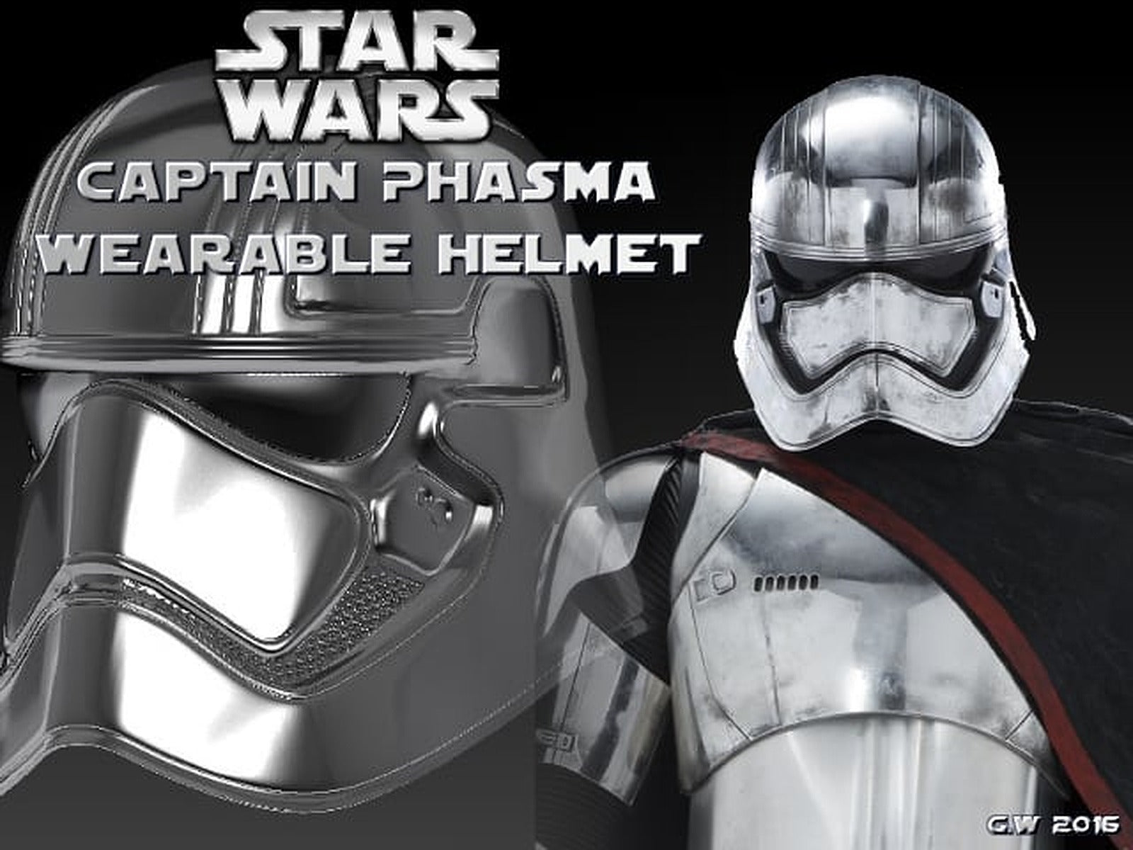 Captain Phasma Wearable Helmet – 3D Baskı Modeli