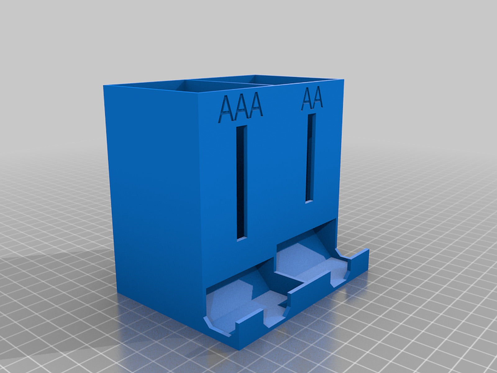 Battery dispenser dual : AAA & AA - Slightly higher AAA shelf – 3D Baskı Modeli