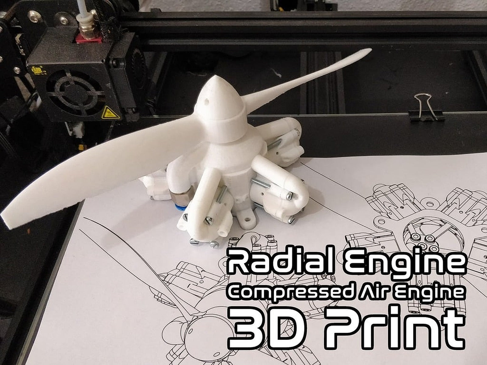 Radial Engine ( Compressed Air Engine ) Experimental – 3D Baskı Modeli