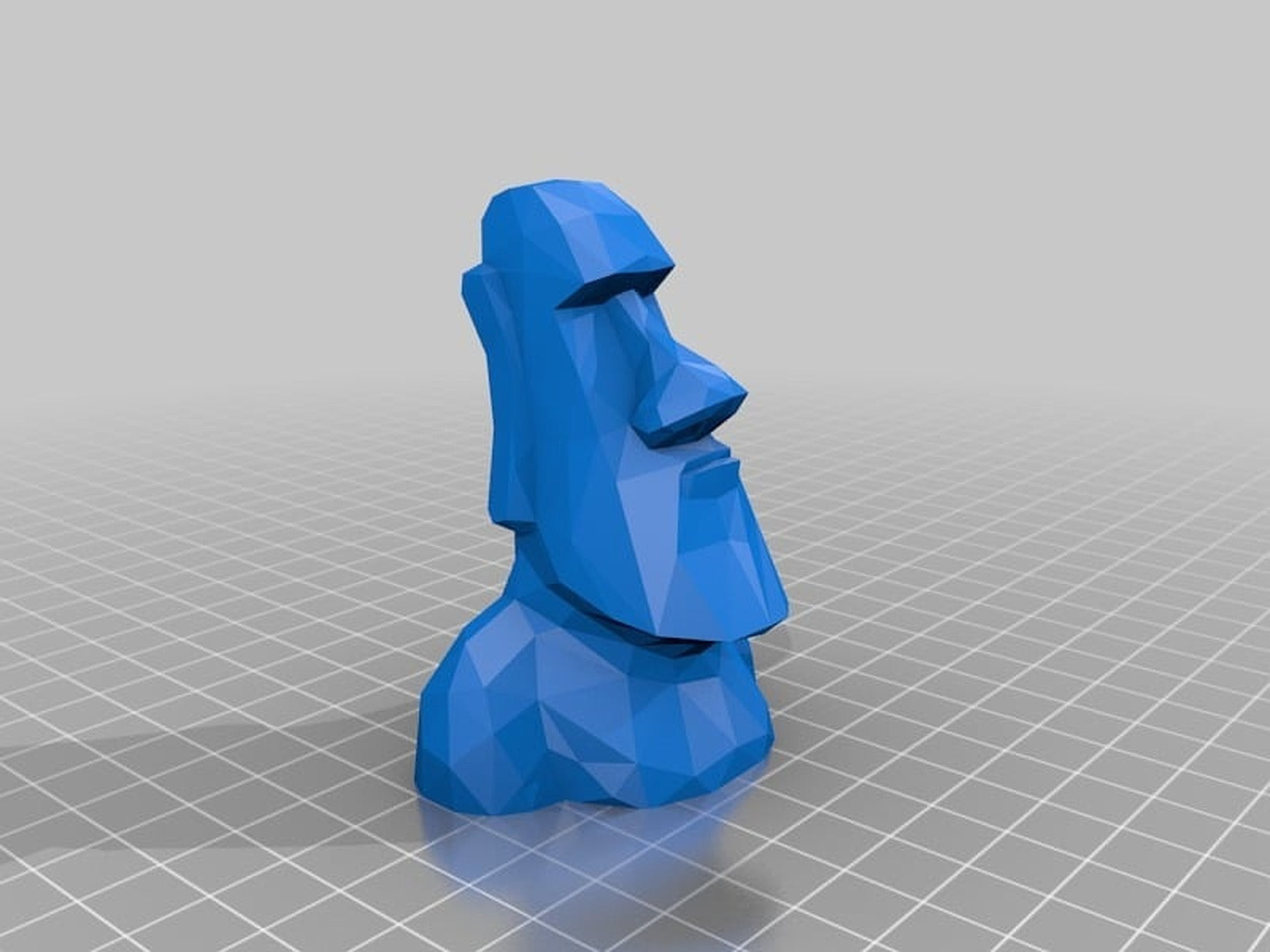 Low Poly Moai – 3D Baskı Modeli