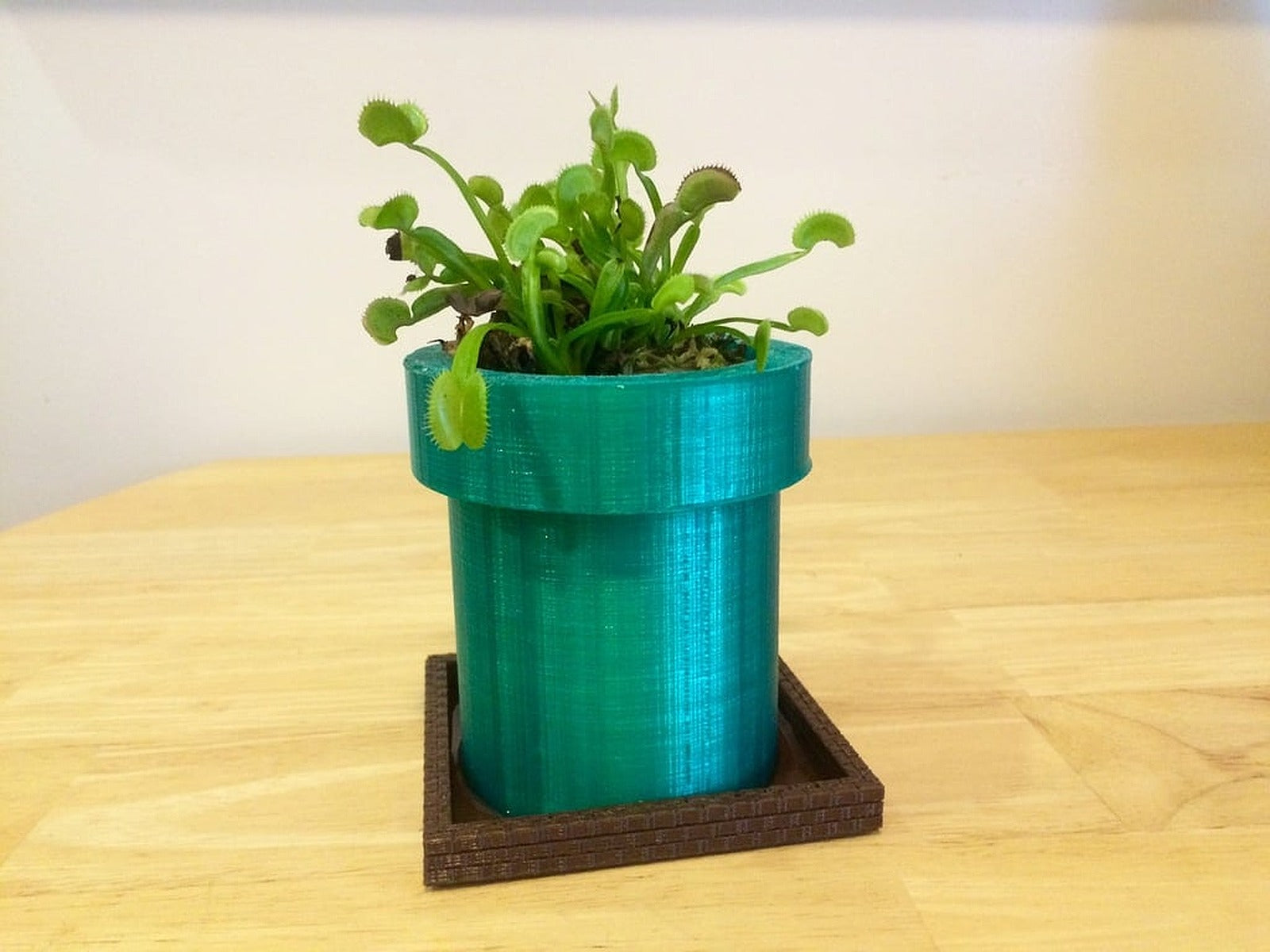 Super Mario Warp Tube saksı and Brick Tray – 3D Baskı Modeli