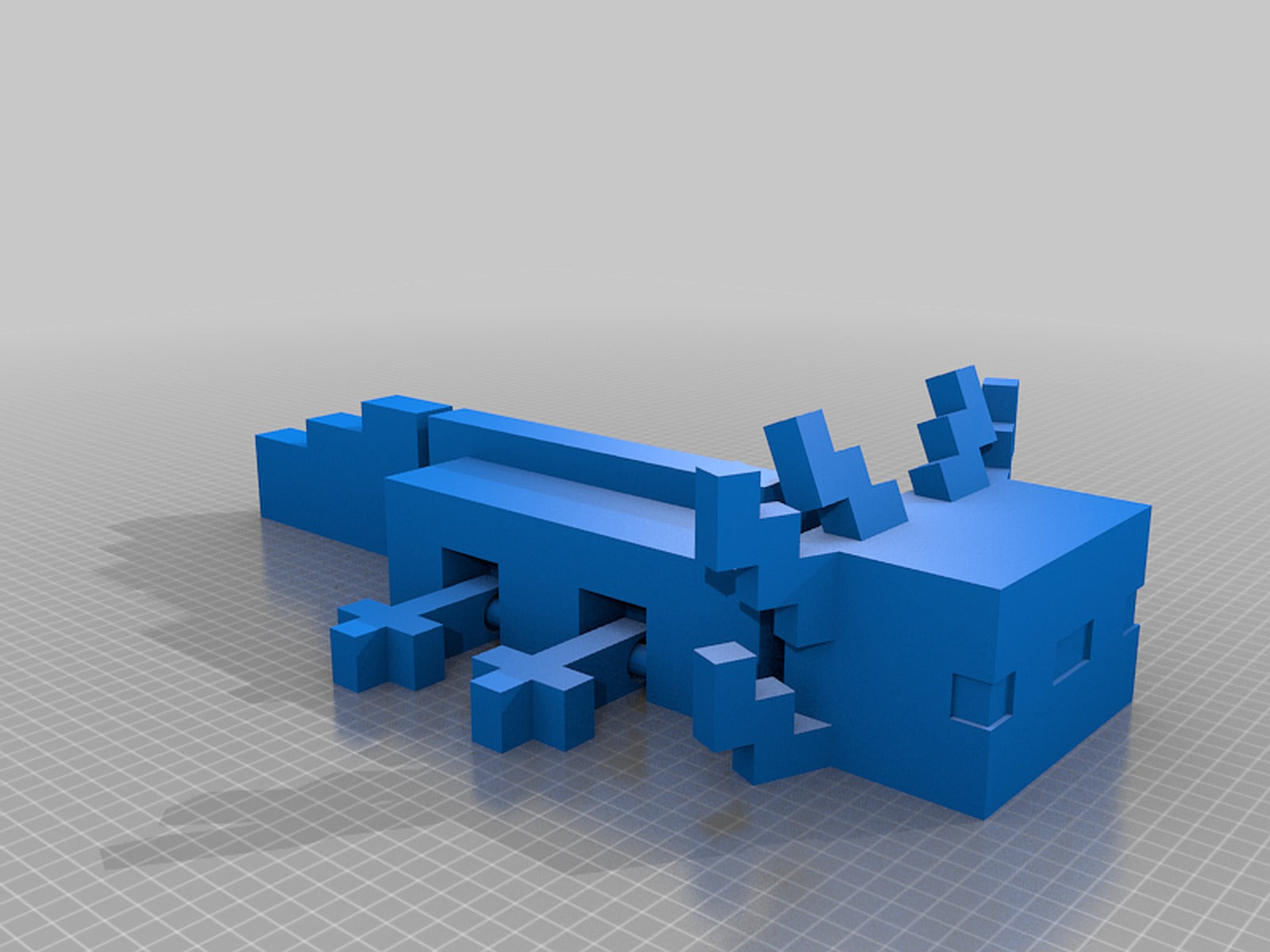 Articulated Minecraft Axolotl – 3D Baskı Modeli