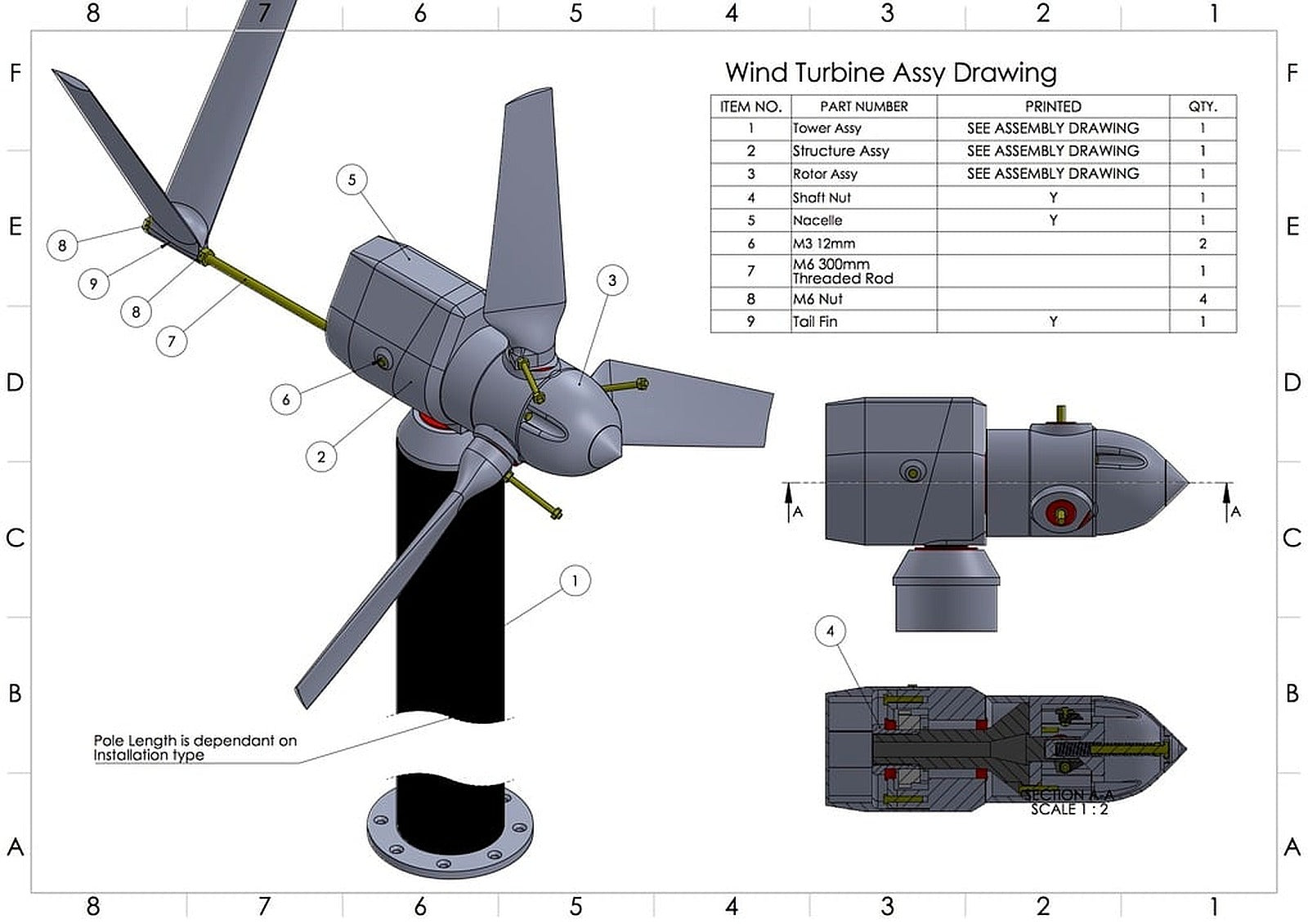 MKII 5 Watt 3d printable Wind Turkutu/düzenleyicie – 3D Baskı Modeli