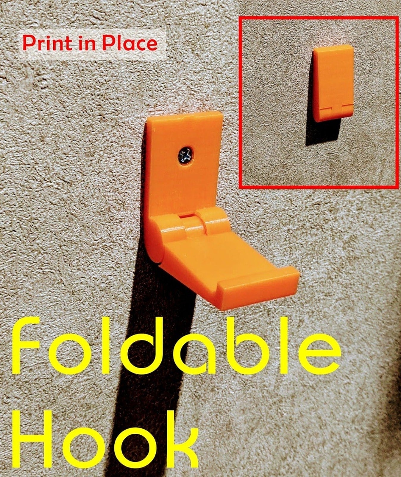 Print in Place Foldable askı – 3D Baskı Modeli