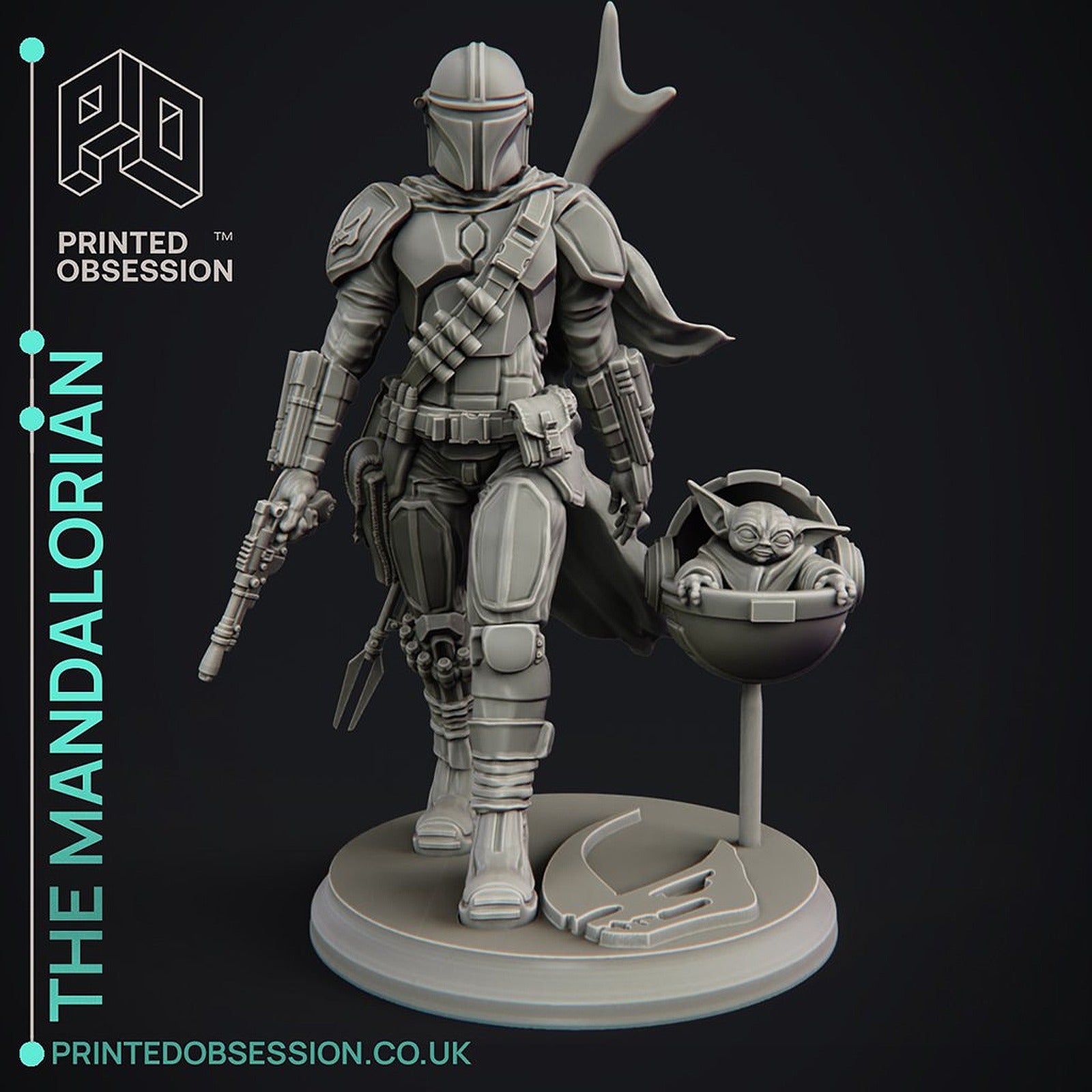 The Mandalorian - Star Wars Fanart - 30cm – 3D Baskı Modeli