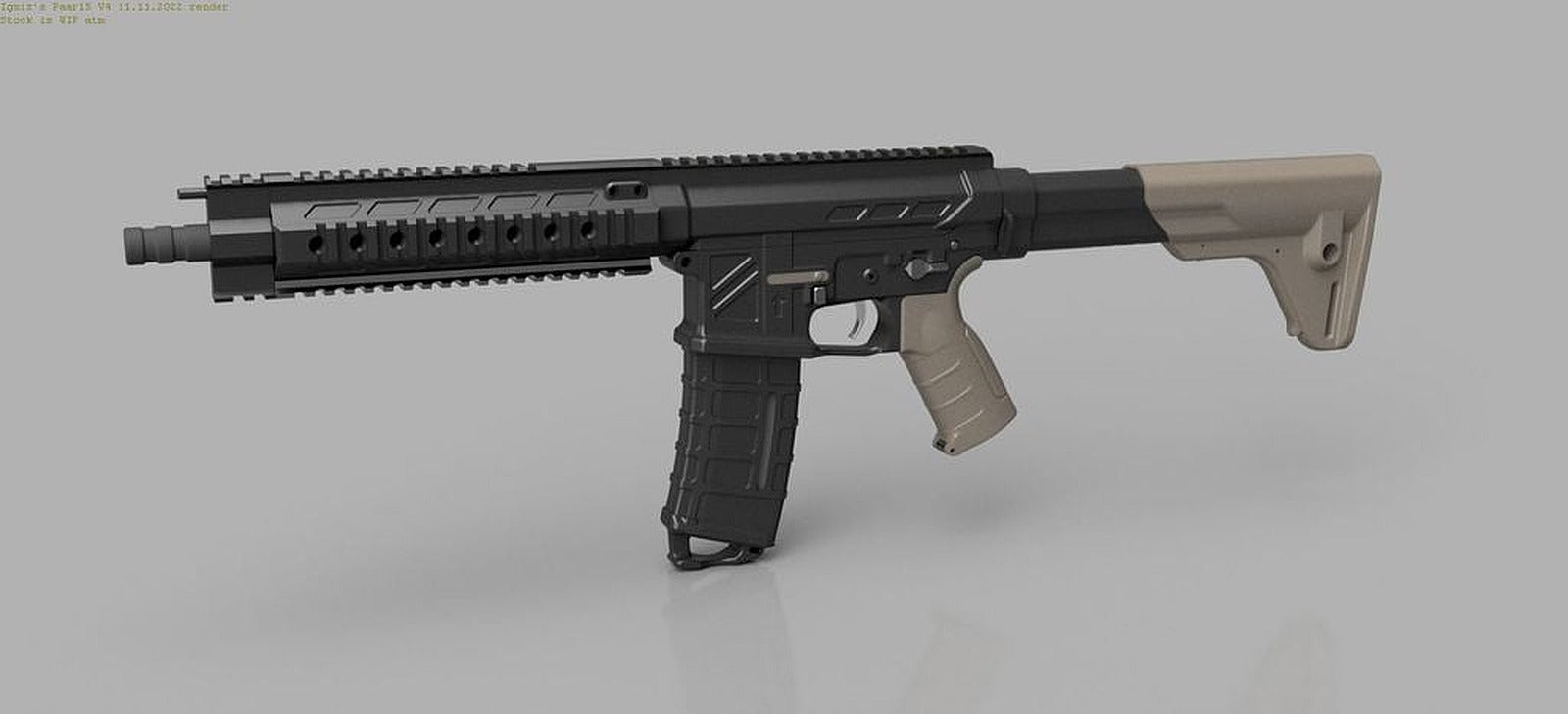 Printable airsoft AR-15 gen4 (V4, aka EVO) – 3D Baskı Modeli