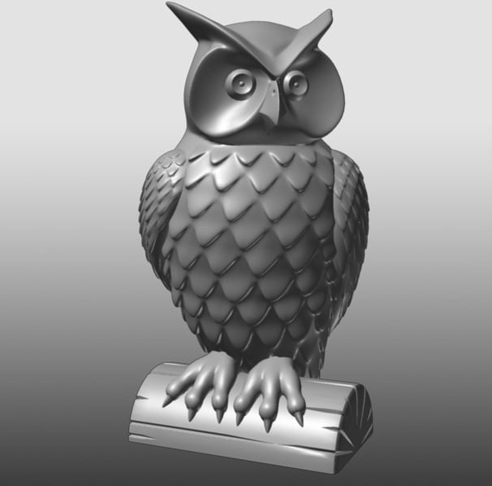 Owl Statue  Facing Left – 3D Baskı Modeli