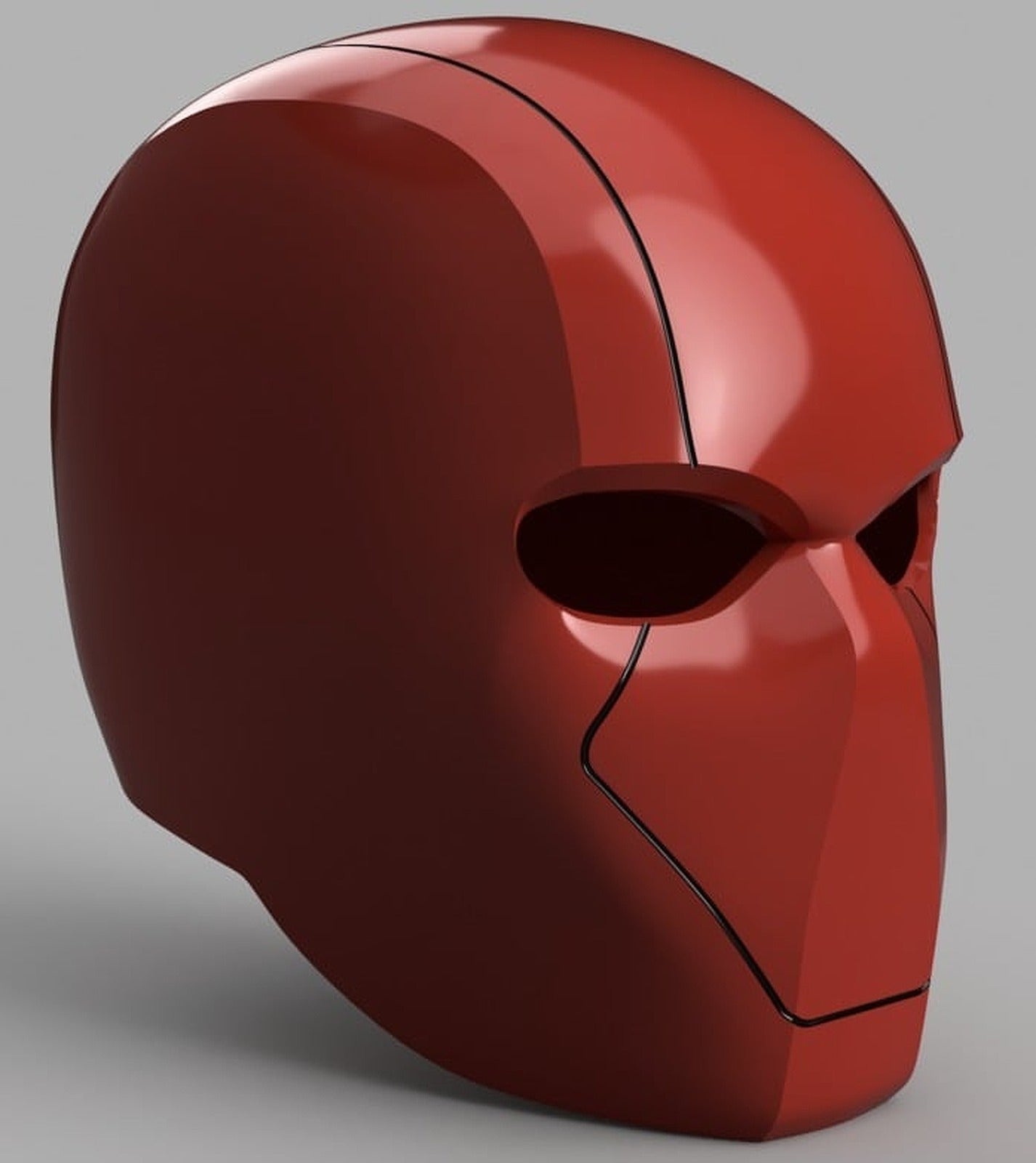 Red Hood Helmet (Batman) with Details – 3D Baskı Modeli