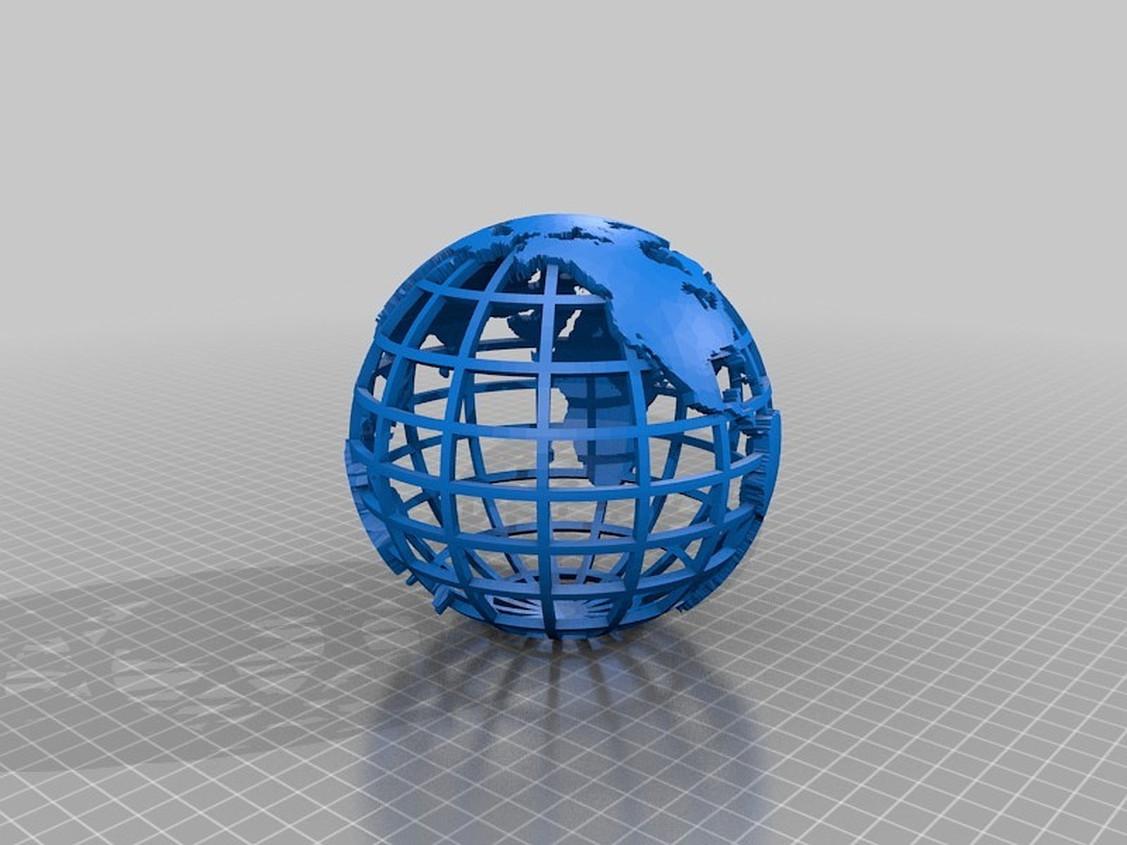 Gridded Globe – 3D Baskı Modeli