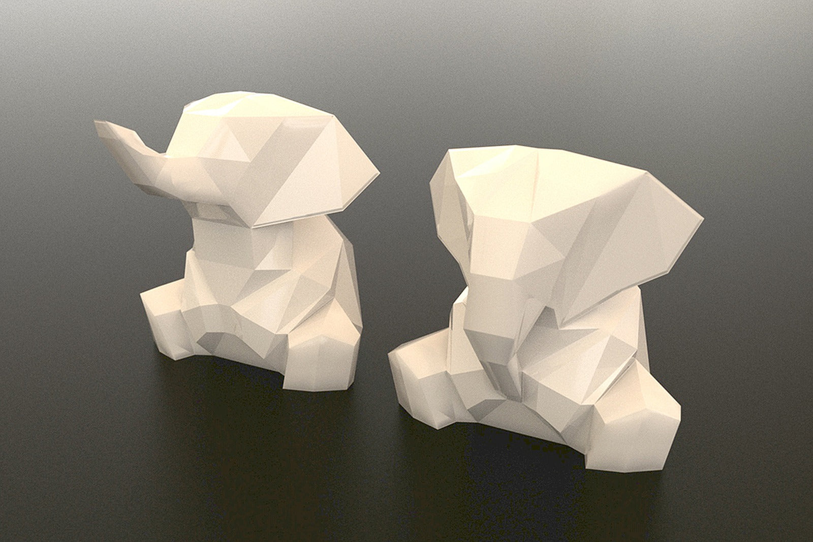 Low Poly Elephants – 3D Baskı Modeli