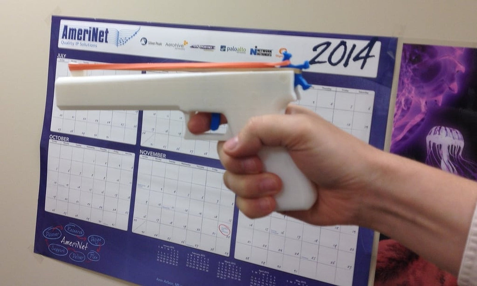 One-Piece Rubber Band Gun – 3D Baskı Modeli