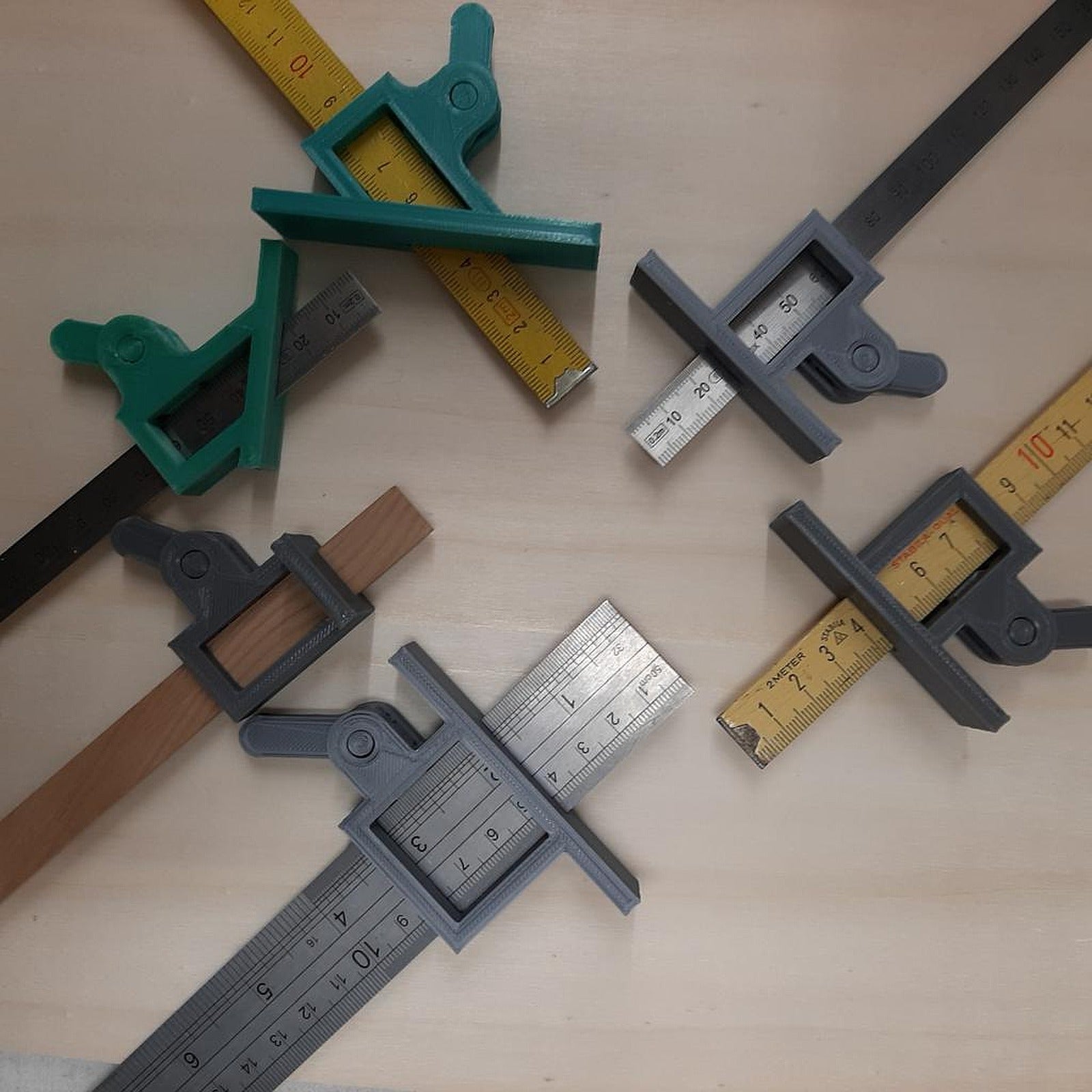 Marking Gauge with (Folding) Ruler - Customizable – 3D Baskı Modeli