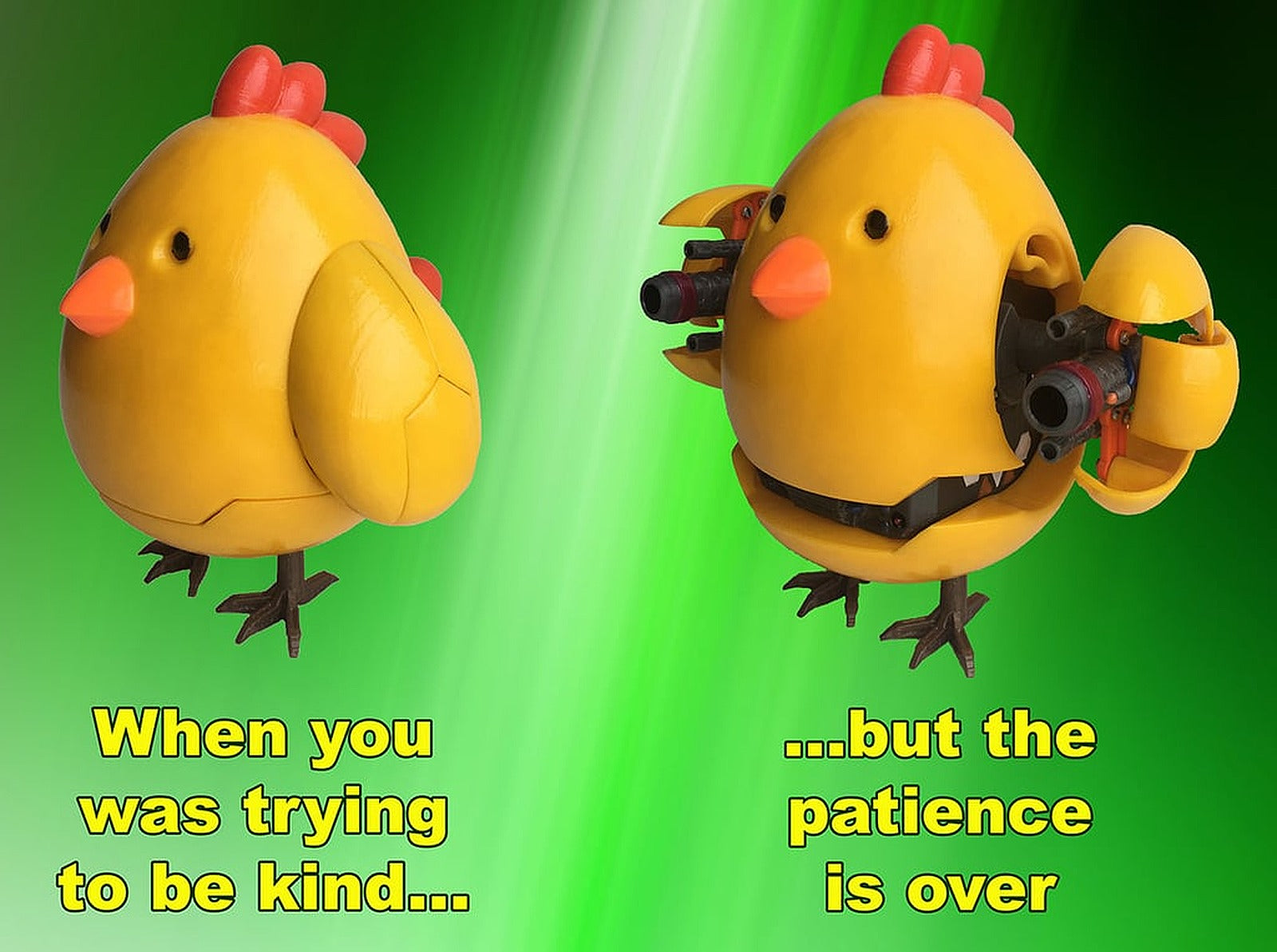 Q-Mech Battle Chicken (Aggy) – 3D Baskı Modeli