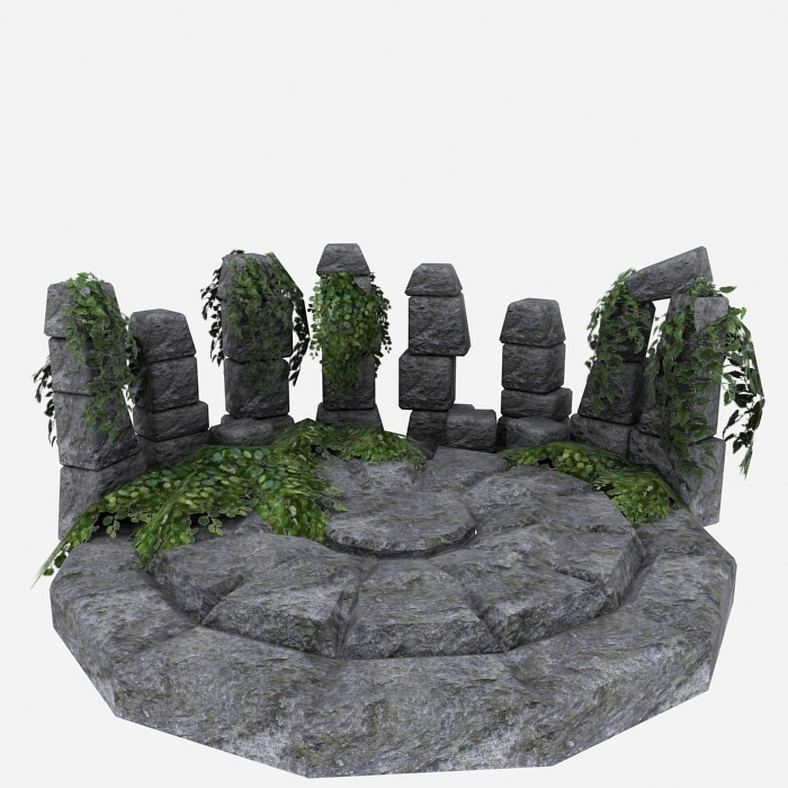 Speaking Stones (and Well) - OpenGameArt - Terrain – 3D Baskı Modeli