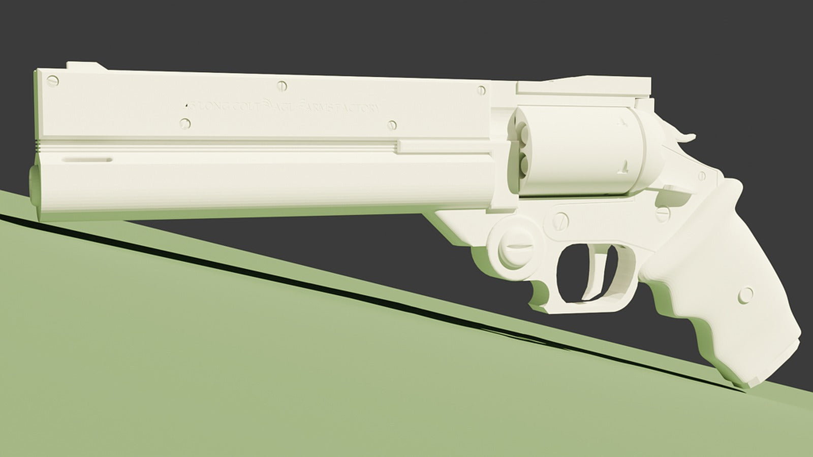 Trigun Revolver AGL .45 with mechanical parts – 3D Baskı Modeli