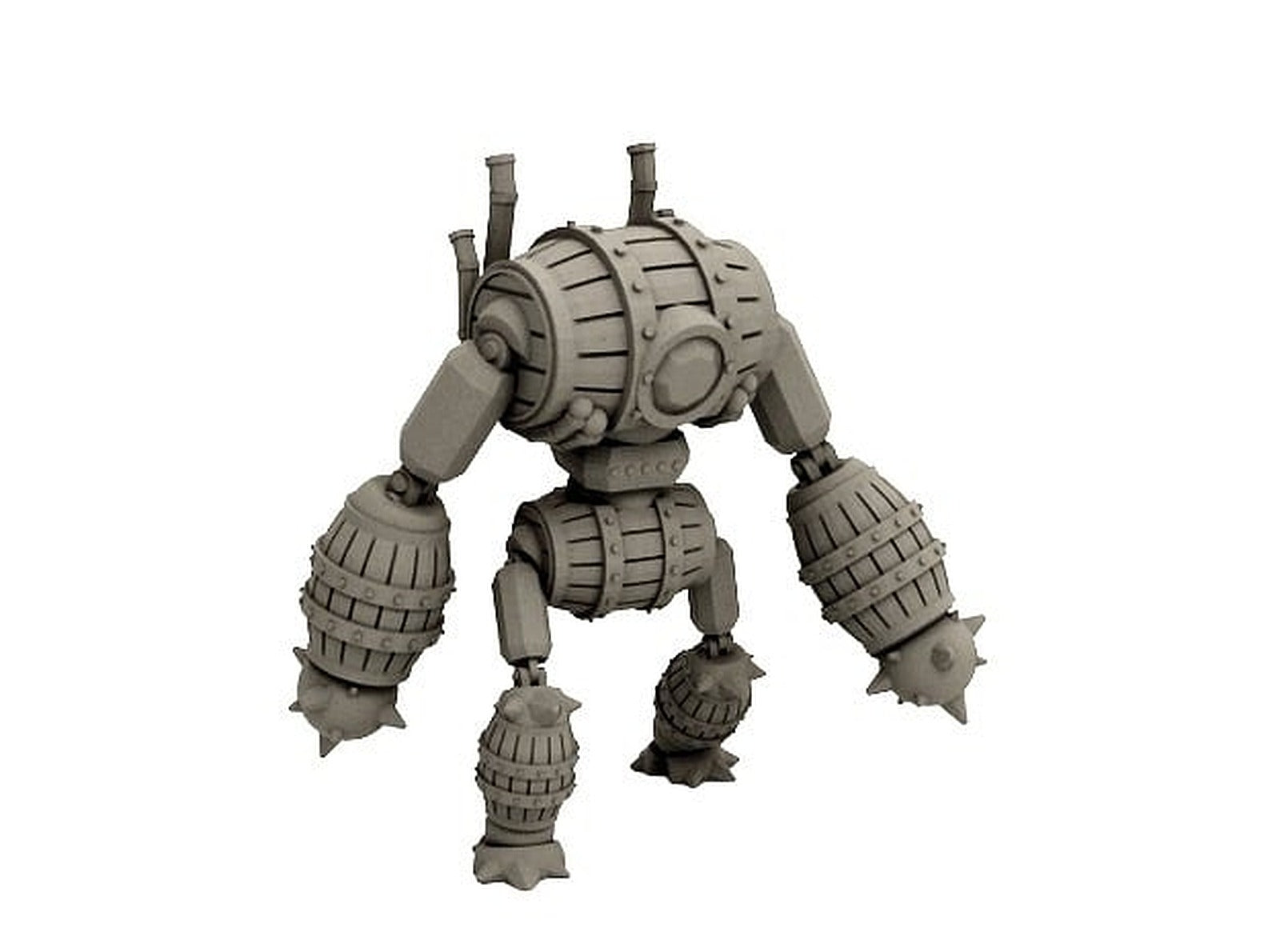 Barrel Golem (18mm scale) – 3D Baskı Modeli