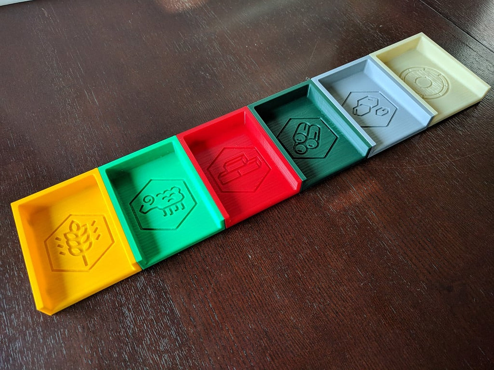 Catan Magnetic Resource Trays – 3D Baskı Modeli