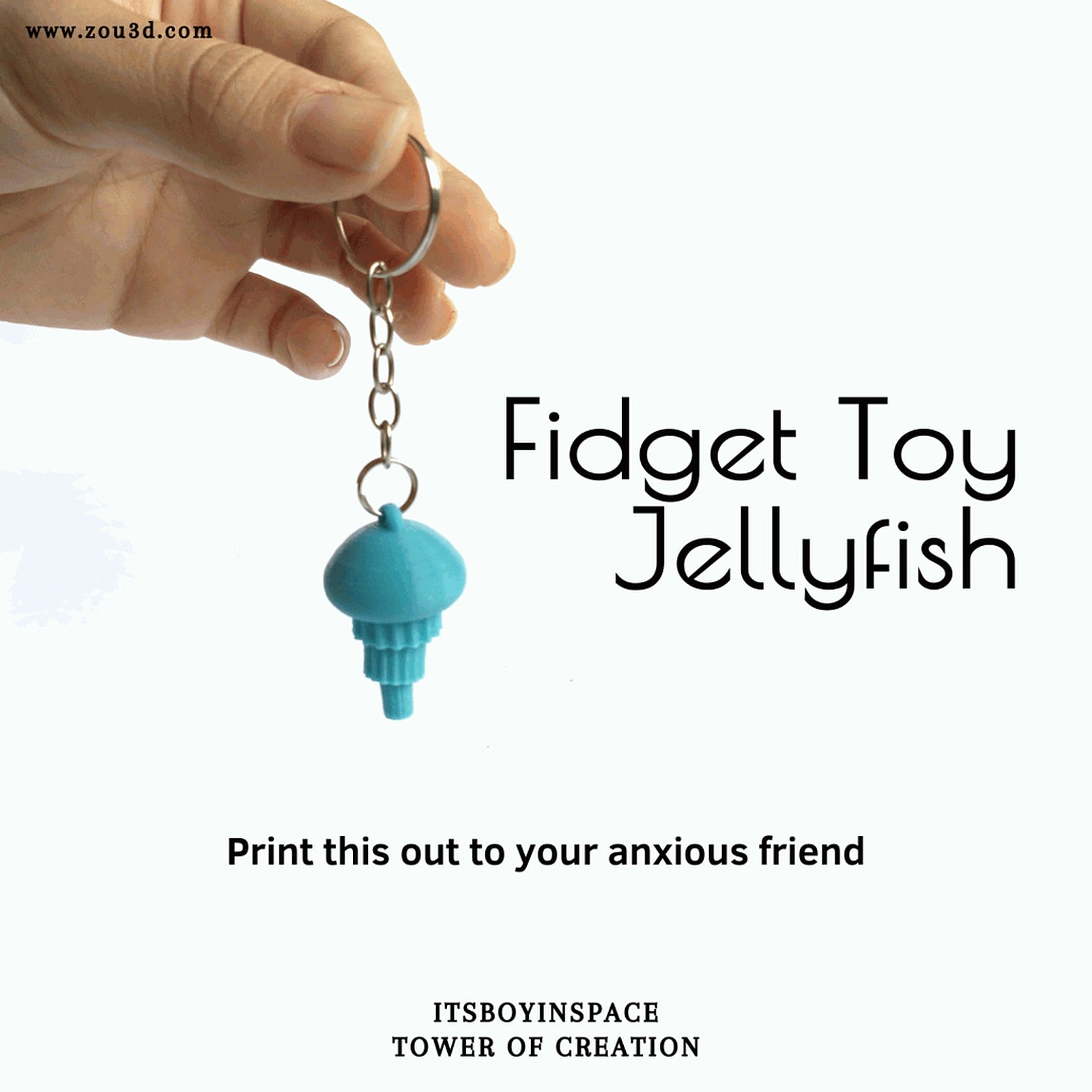 Jellyfish Fidget Toy – 3D Baskı Modeli