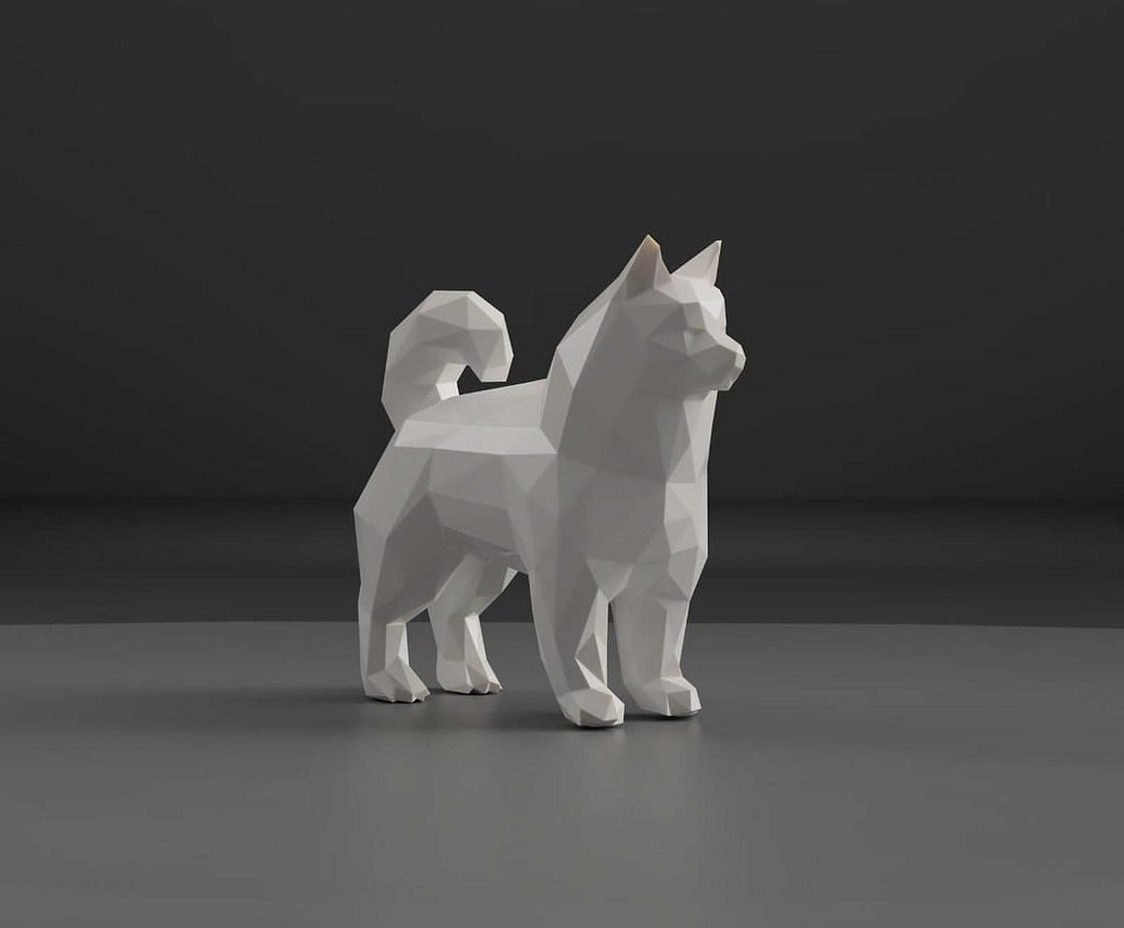 Low Poly Samoyed Dog – 3D Baskı Modeli