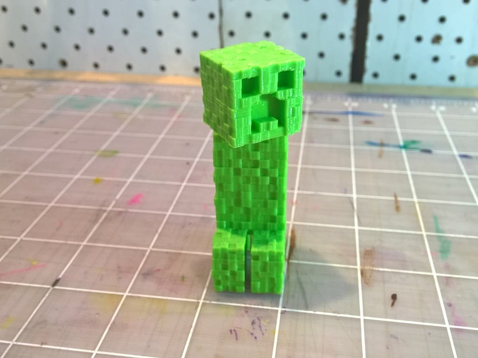 Textured Minecraft Creeper with Moveable Head – 3D Baskı Modeli