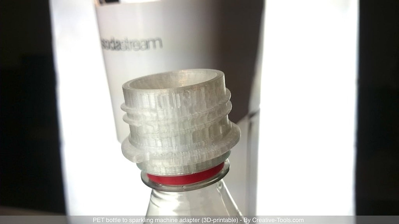 PET Bottle To Sparkling Machine Adapter – 3D Baskı Modeli