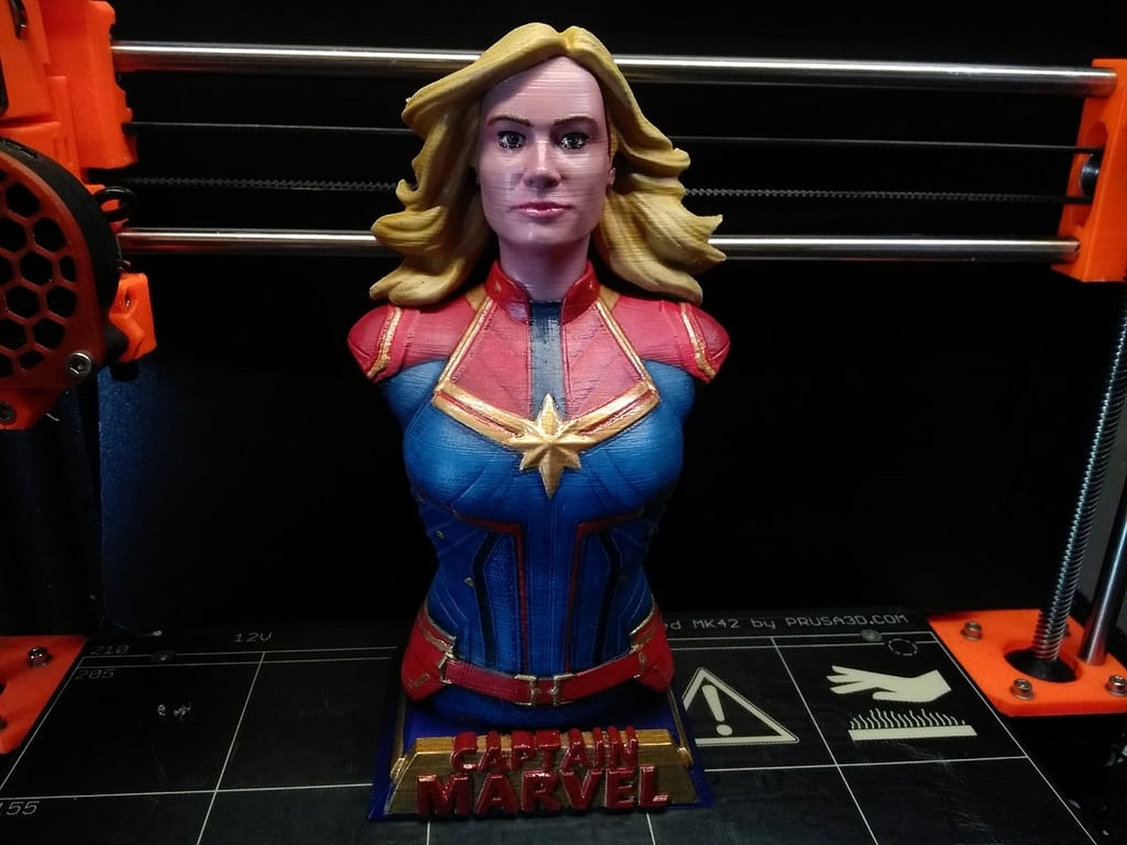 Captain Marvel Bust – 3D Baskı Modeli