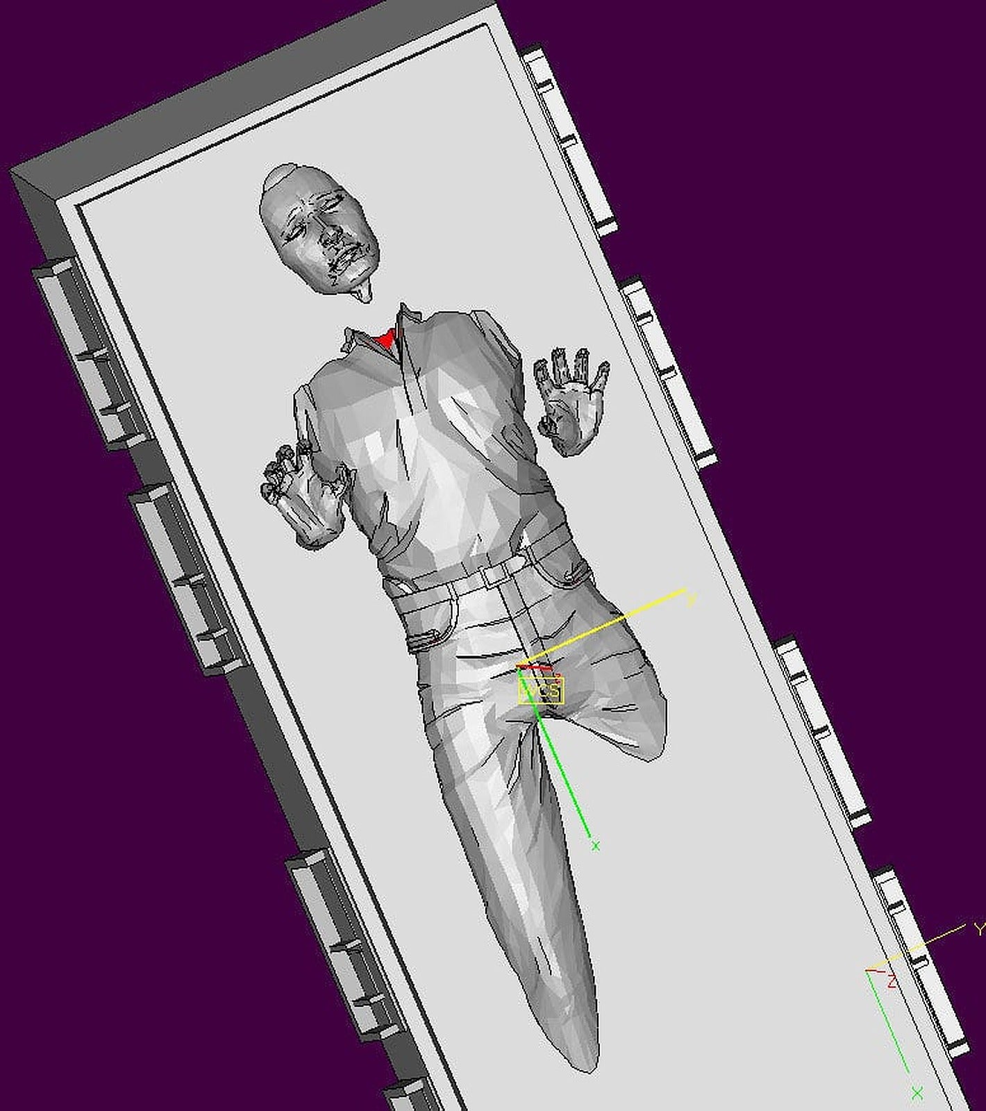 Han Solo in Carbonite – 3D Baskı Modeli