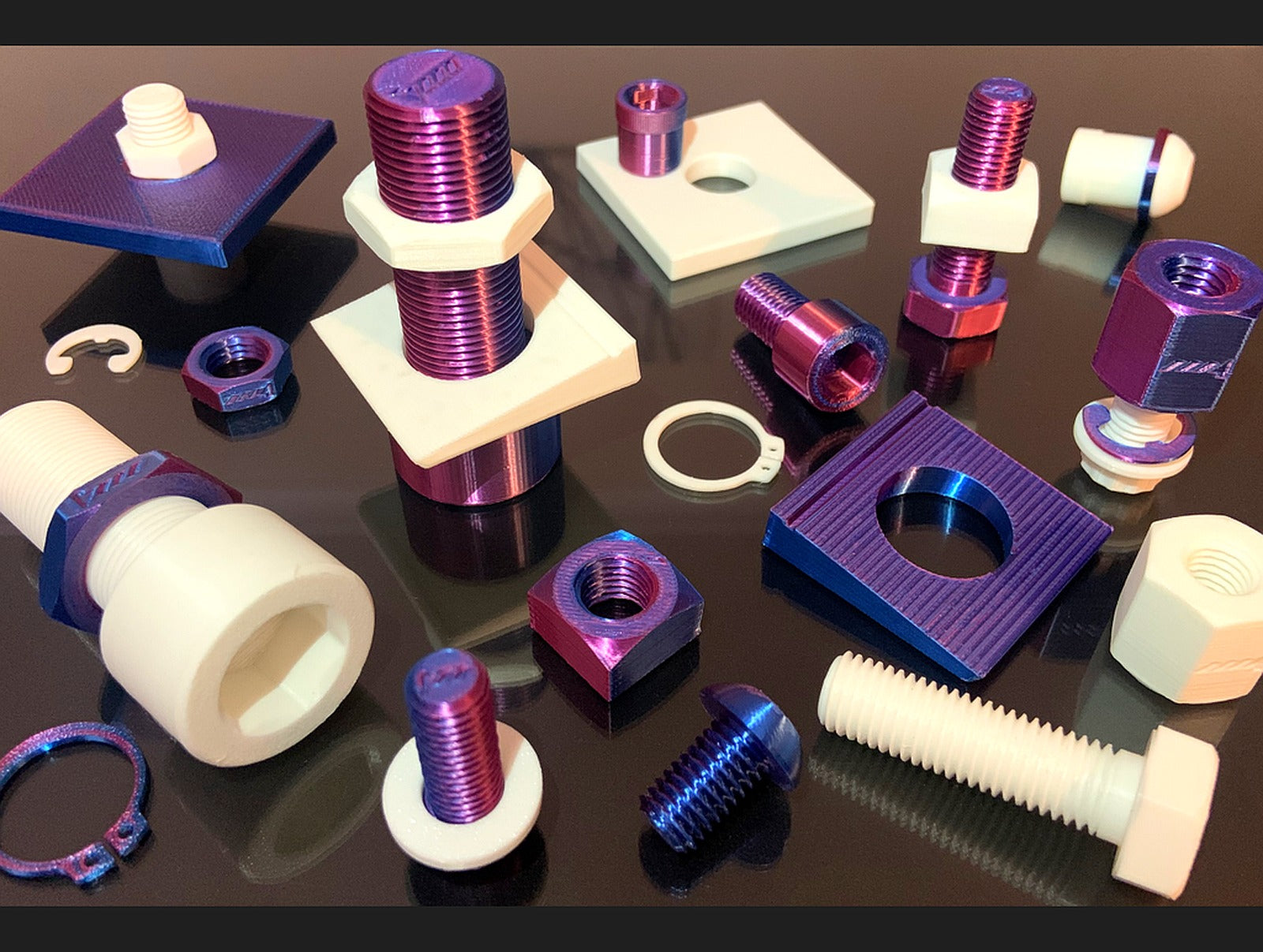 STL Hardware Parts - Nuts, Bolts & Washers – 3D Baskı Modeli