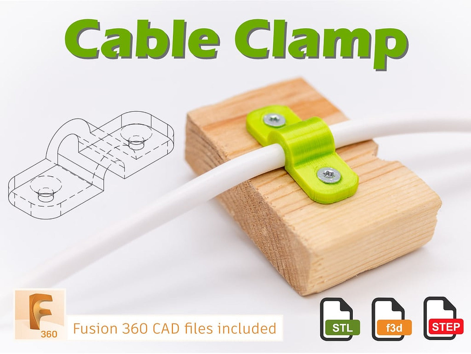 Cable Clamp – 3D Baskı Modeli