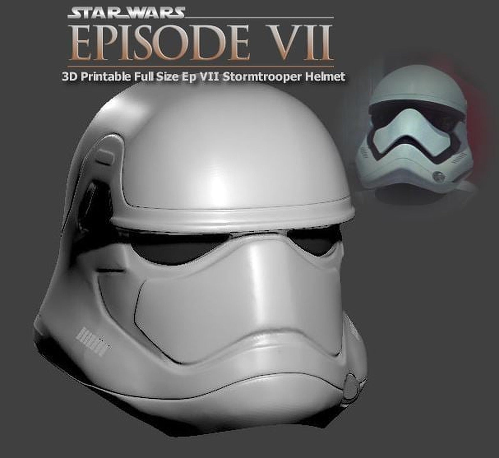 Wearable Episode VII StormTrooper Helmet – 3D Baskı Modeli