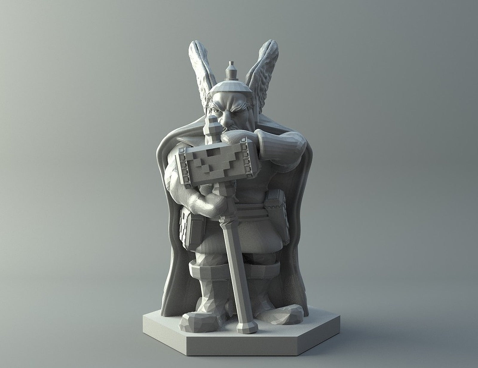 Dwarven warrior - D&D miniature – 3D Baskı Modeli