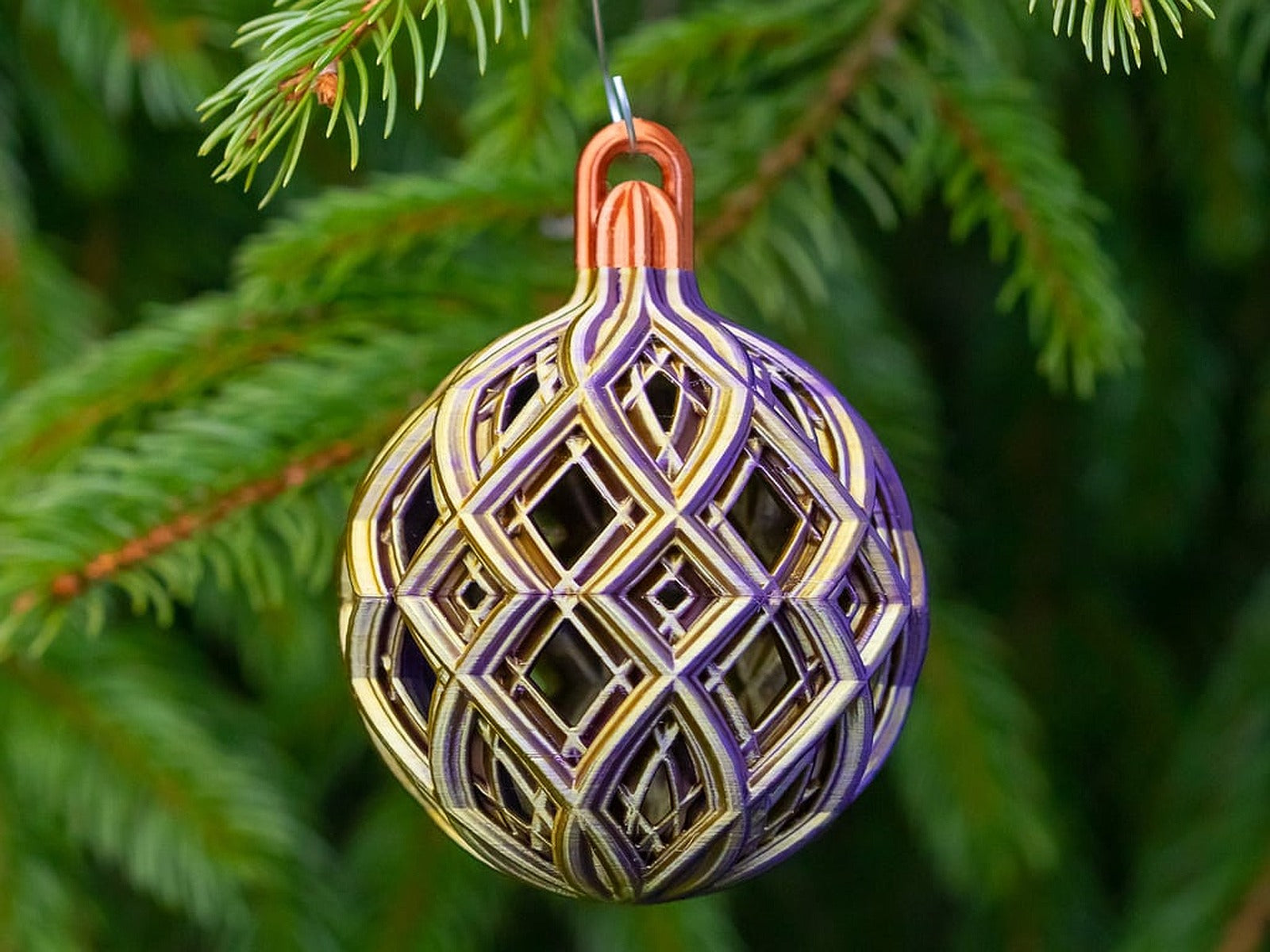 Christmas Ball - Medium Diamond Lattice – 3D Baskı Modeli