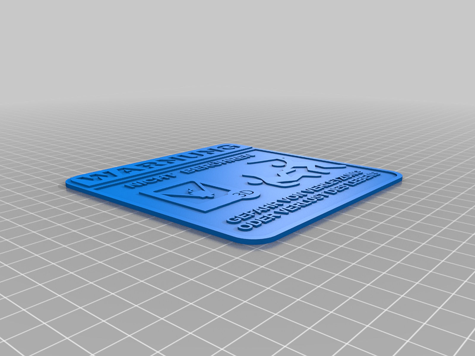Printer Warning Sign - Do Not Touch – 3D Baskı Modeli