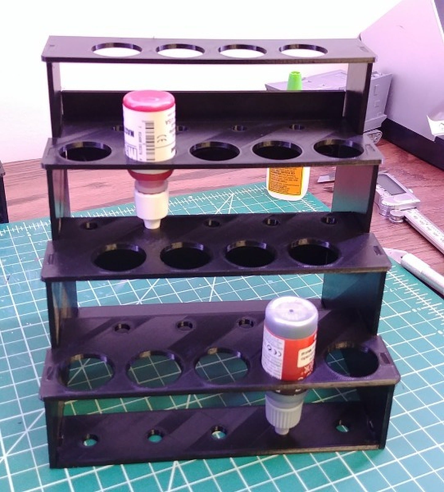 Modular Hobby Paint Rack - Small Straight – 3D Baskı Modeli