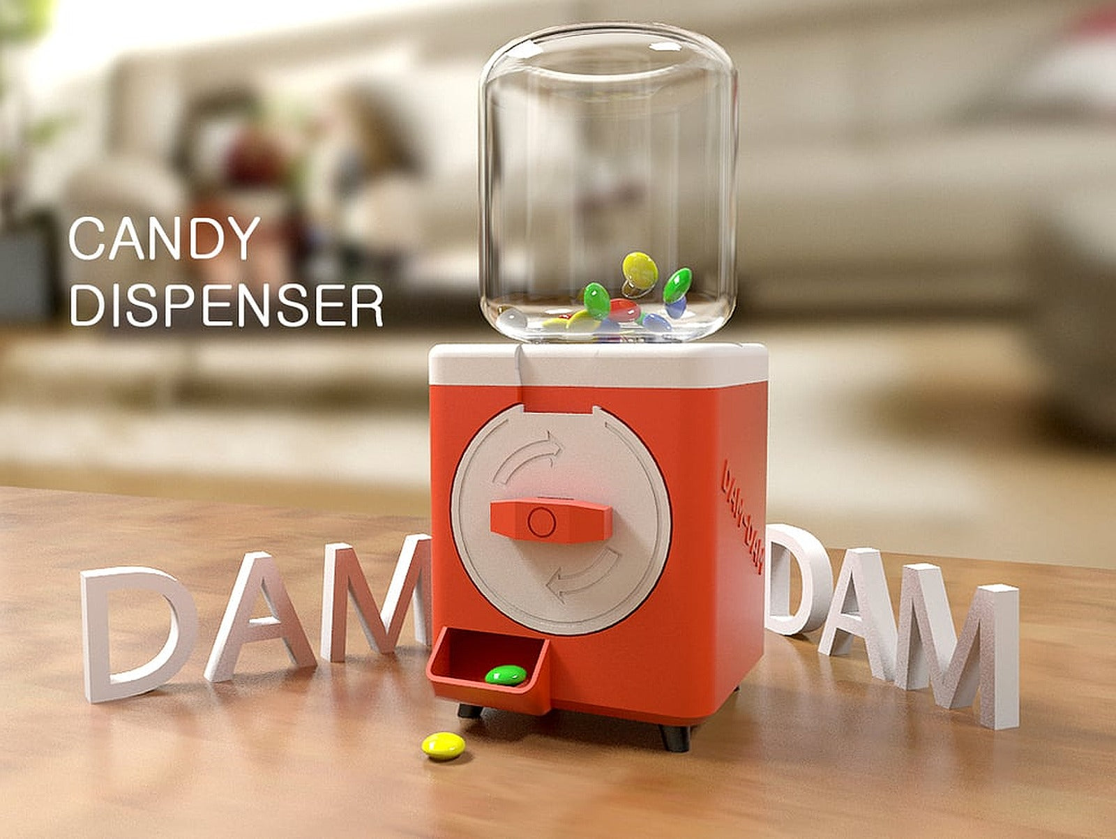 dam-dam candy dispenser – 3D Baskı Modeli