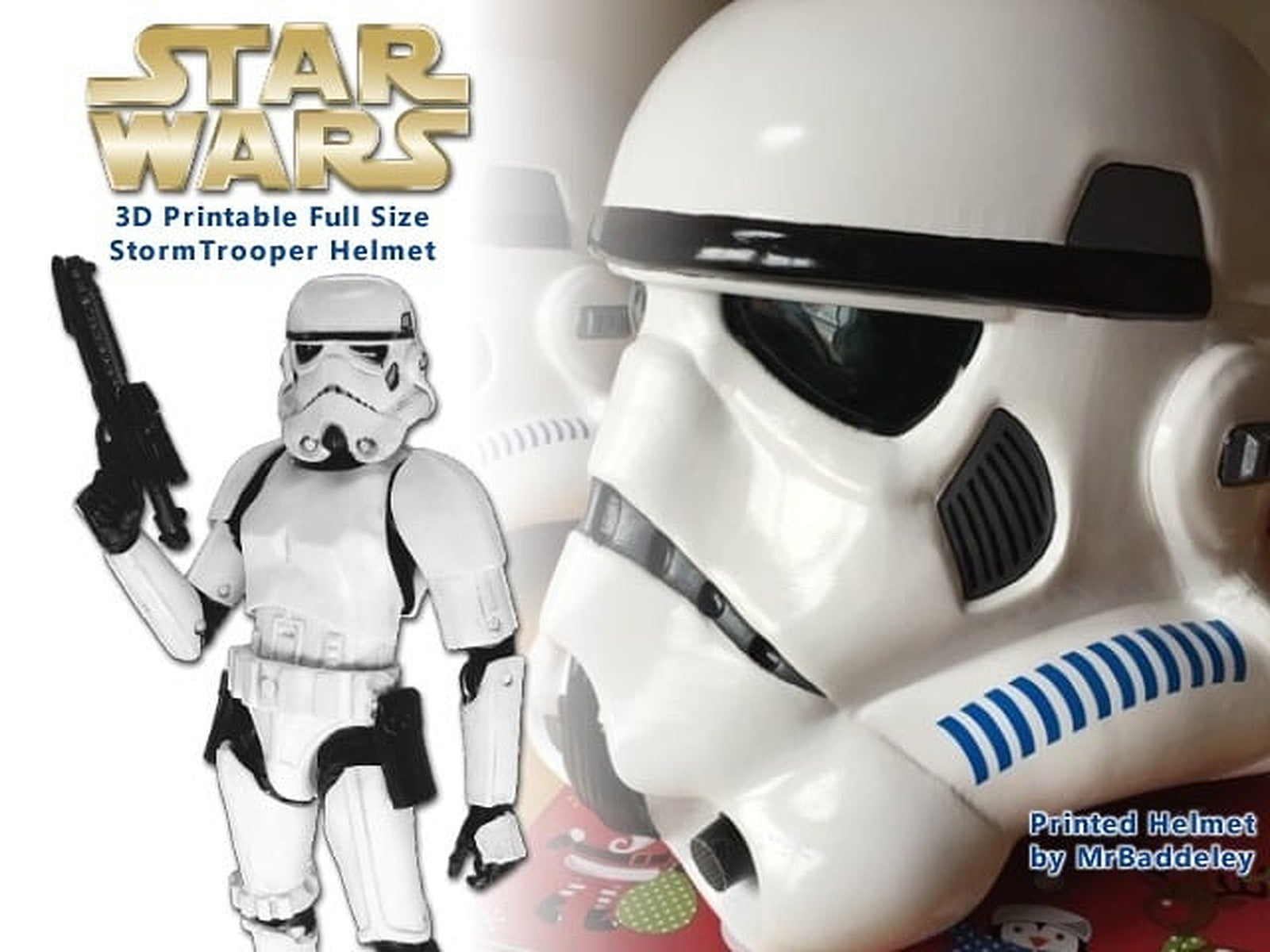 Full Scale Stormtrooper Helmet (wearable) – 3D Baskı Modeli