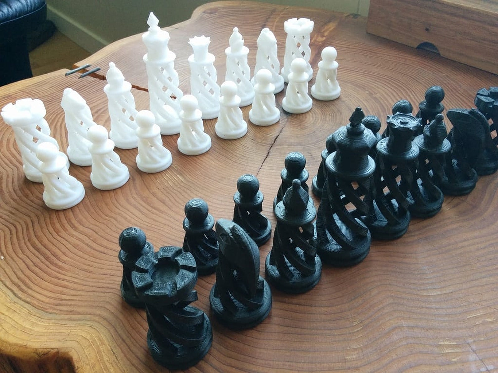 Spiral Chess Set – 3D Baskı Modeli