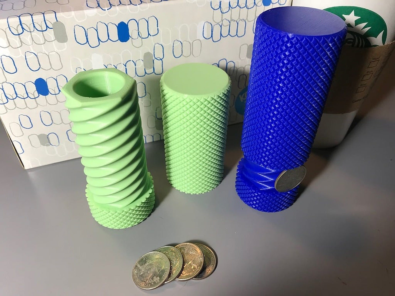 Knurled Twist Container – 3D Baskı Modeli